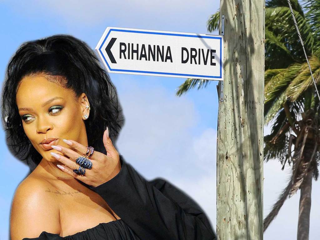 Photo of Nama Rihanna Diabadikan Atas Jalan Di Barbados
