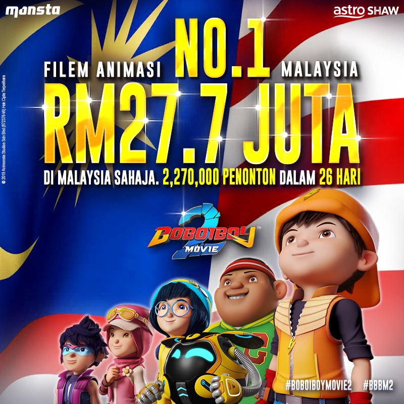 Photo of Boboiboy 2 Kini Muncul Filem Animasi Terlaris Di Malaysia