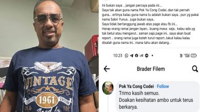 Photo of Sabri Yunus Tegaskan Akaun Facebook Guna Nama ‘Pok Ya Cong Codei’ Bukan Miliknya